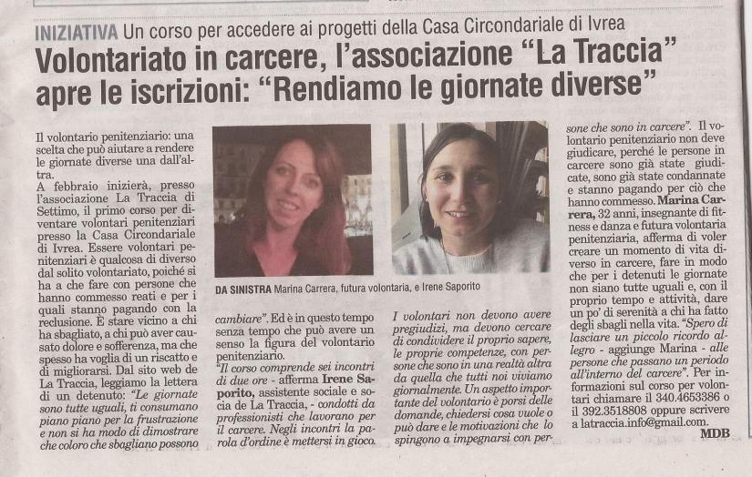 articolo la voce sul volontariato